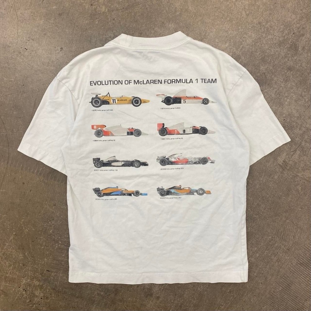 Vintage McLaren Formula 1 F1 Team Evolution Racing T-Shirt Size Medium